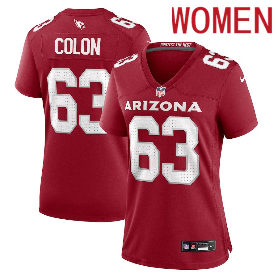 Women Arizona Cardinals 63 Trystan Colon Nike Cardinal Team Game NFL Jersey